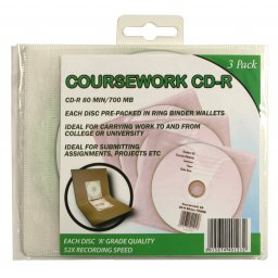 COURSEWORK CD-R 3 PACK